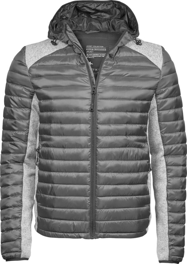 Tee Jays Miesten Hupullinen Outdoor Crossover kevyttoppatakki, grafiitti/harmaa 3XL