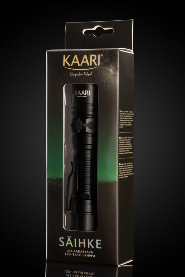 LED-taskuvalaisin KAARI SÄIHKE 350 SST20 + 18650 2100 mAh akku USB-ladattava - Image 3
