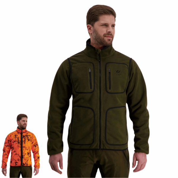Alaska Elk Hunter -miesten käännettävä fleecetakki