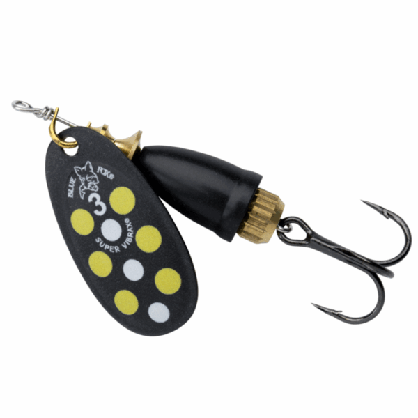 Blue Fox Vibrax UV 6 g Black Yellow White